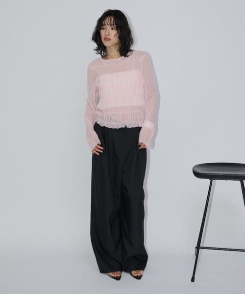 「Aunt Marie's」 長袖カットソー FREE ホワイト レディース_画像4