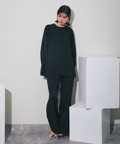 「SMILE ORCHID」 長袖ブラウス M ブラック レディース_画像3