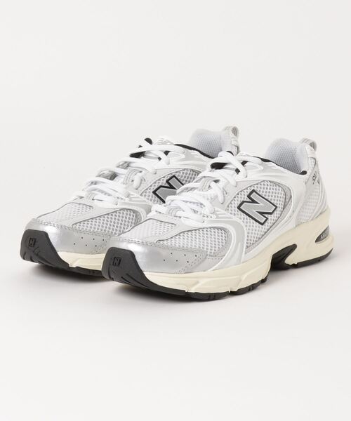 「New Balance」 ローカットスニーカー 24.5cm シルバー メンズの画像