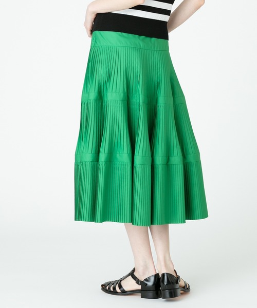 「LOULOU WILLOUGHBY」 プリーツスカート 1 ネイビー レディース_画像3