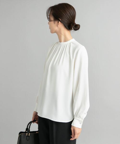 「URBAN RESEARCH DOORS」 長袖ブラウス MEDIUM ライトグレー レディース_画像3