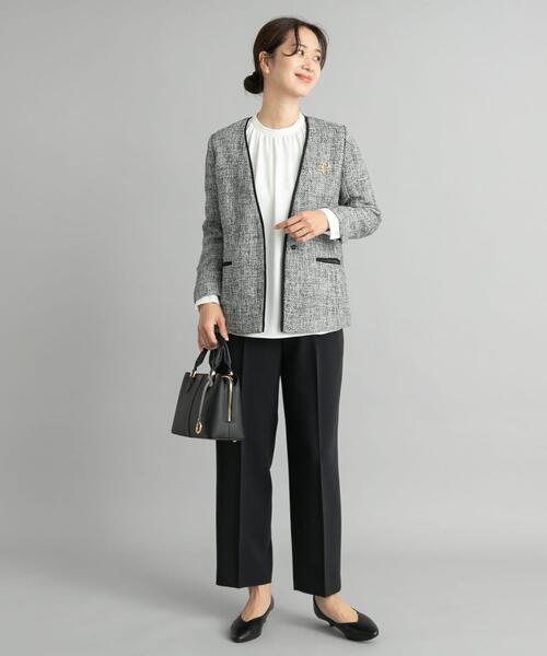 「URBAN RESEARCH DOORS」 長袖ブラウス MEDIUM ライトグレー レディース_画像7