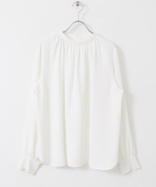 「URBAN RESEARCH DOORS」 長袖ブラウス MEDIUM ライトグレー レディース_画像8