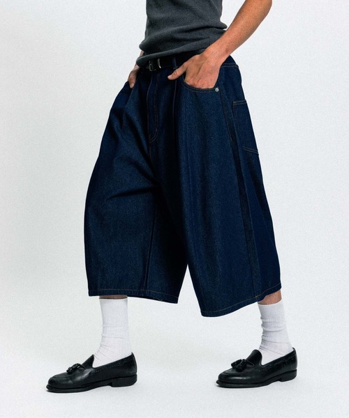 Elanque ハーフパンツ ワイドパンツ ジーンズ 短パン wide denim
