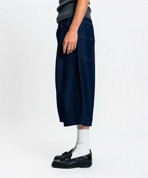 Elanque ワイドパンツ ハーフパンツ ジーンズ 短パン wide denim