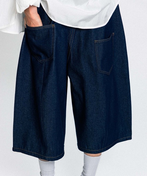 Elanque ハーフパンツ ワイドパンツ ジーンズ wide denim shorts