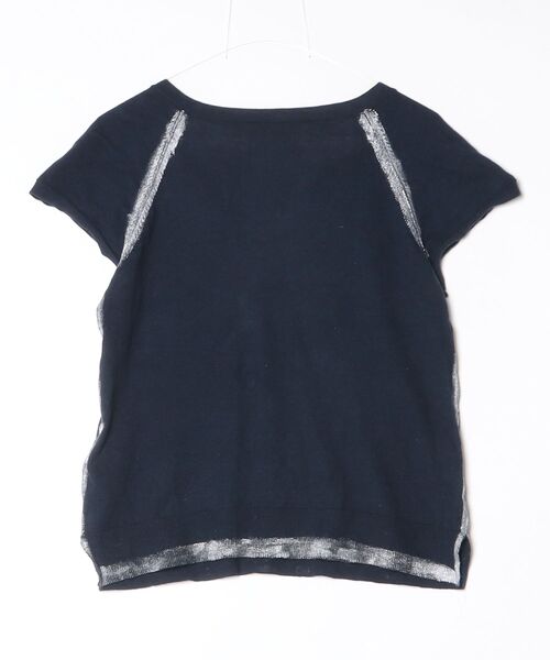 「ZADIG&VOLTAIRE」 半袖ニット X-SMALL ネイビー レディース_画像2