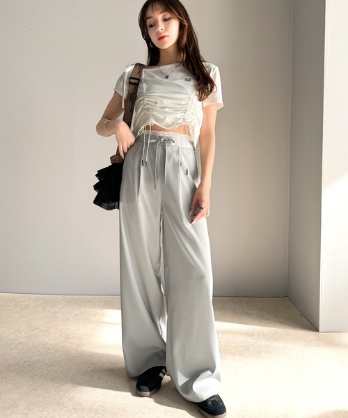 「mily bilet」 スラックス LARGE ブラック レディース_画像9