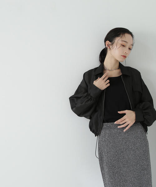 「NATURAL BEAUTY BASIC」 ブルゾン SMALL オフホワイト レディース_画像2