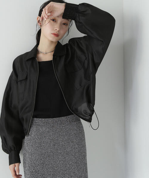 「NATURAL BEAUTY BASIC」 ブルゾン SMALL オフホワイト レディース_画像3