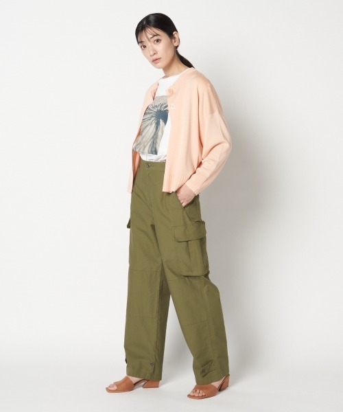 「HELIOPOLE」 ニットカーディガン 38 アイボリー レディース_画像6