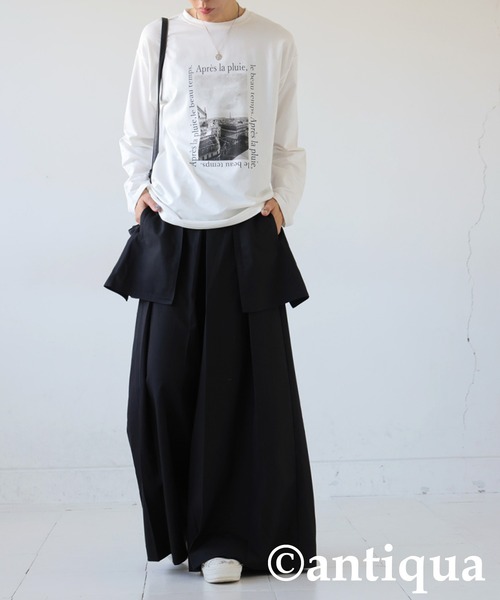 「antiqua」 パンツ P ブラック レディース_画像6