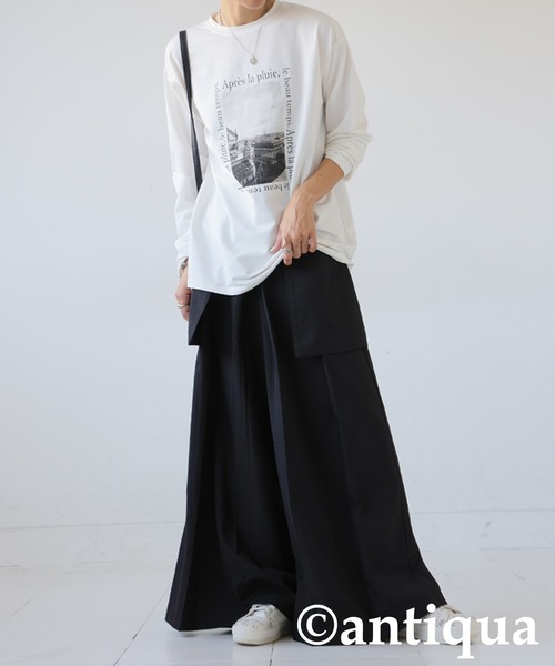 「antiqua」 パンツ P ブラック レディース_画像8