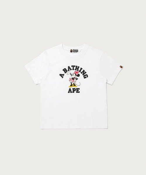 トップス A BATHING APE x Disney Minnie Mini Tee A BATHING APE（アベイシングエイプ） tシャツ 半袖 BAPE X DISNEY
