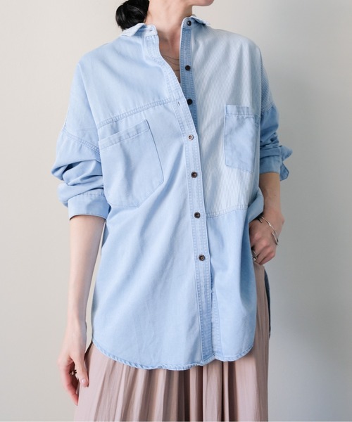 DOLLUPOOPS（ドールアップウップス） ブラウス シャツ Denim Stripe 