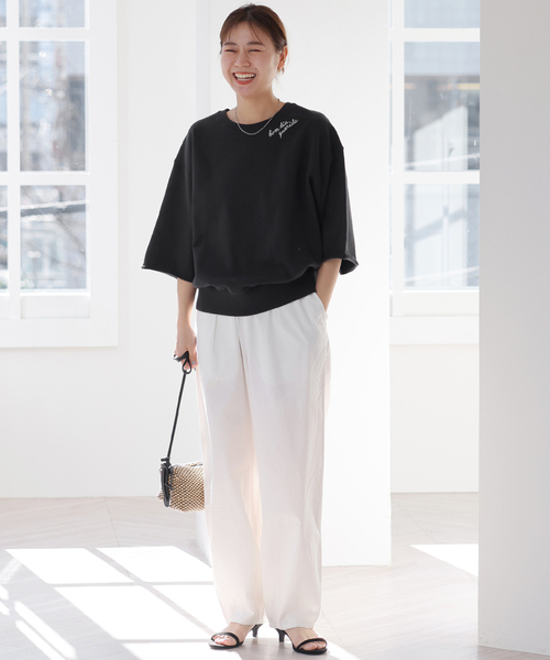 「JOURNAL STANDARD relume」 7分袖カットソー FREE グレー レディース_画像2