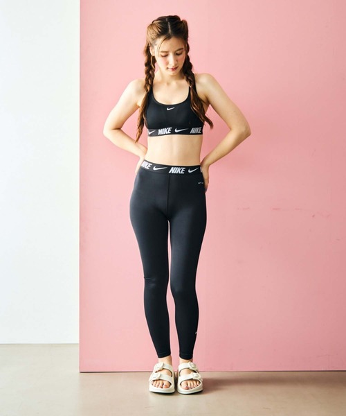 Nike Dri-FIT スポーツブラとレギンスセット S 4点セット NIKE（ナイキ） 水着 ロゴテープスイムレギンス レディース : ZOZOTOWN