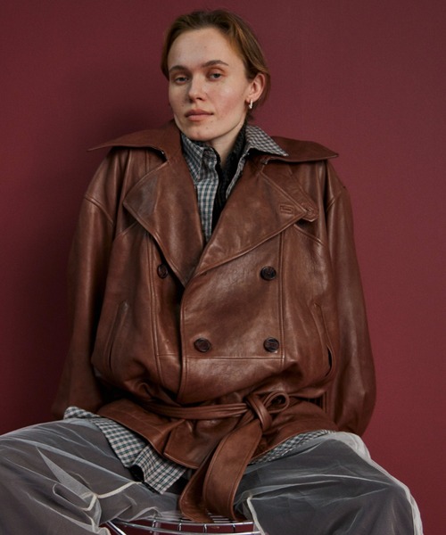 定価6.7万　MAISON SPECIAL メゾンスペシャル　トレンチコート MAISON SPECIAL（メゾンスペシャル） トレンチコート コート Leather