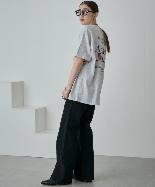 「CREOLME」 「russell athletic」半袖Tシャツ FREE グレー レディース_画像9