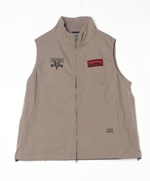 「THRASHER」 ベスト M グレー メンズ_画像4
