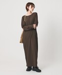 ワンピース 「WEB限定」リブ ロングスリーブ...の詳細画像2