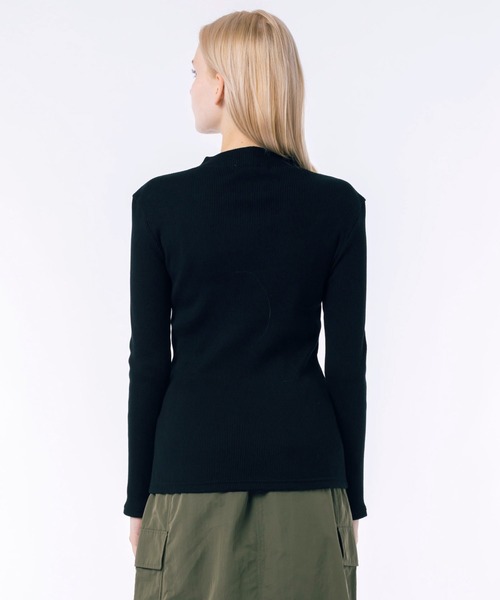 LACOSTE tシャツ モックネックロングスリーブTシャツ レディース