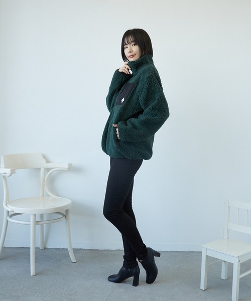 ブルゾン アウター 「TONE MEN'S」ボアZIPハイネックブルゾン(BL