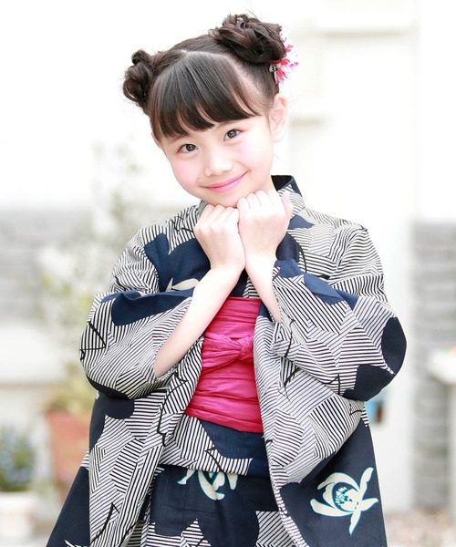 浴衣 選べるキッズ浴衣2点セット （浴衣＋帯） キッズ 子供 女の子