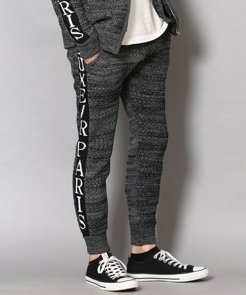 CERCA パンツ RM/サイドロゴライン ニットパンツ メンズ レディース