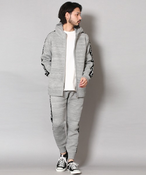 CERCA パンツ RM/サイドロゴライン ニットパンツ メンズ レディース