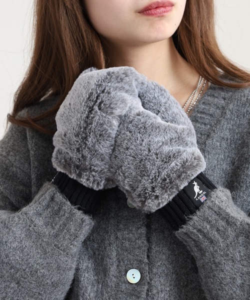 KANGOL（カンゴール） 手袋 フェイクファーミトン メンズ レディース