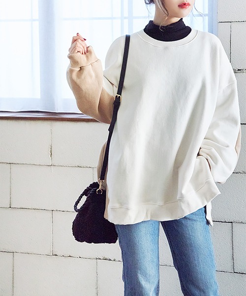 Isn't She？（イズントシー） トレーナー スウェット バイカラー