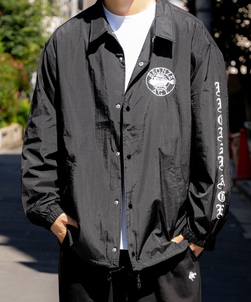 BRONZE AGE ブラックコーチジャケット XL MARK GONZALES マーク・ゴンザレス ジャケット BRONZE AGE ブロンズ