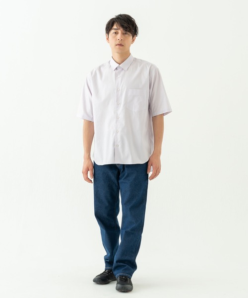 BRICK＆SONS シャツ リラックスバックプリーツシャツ半袖