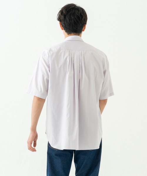 BRICK＆SONS シャツ リラックスバックプリーツシャツ半袖
