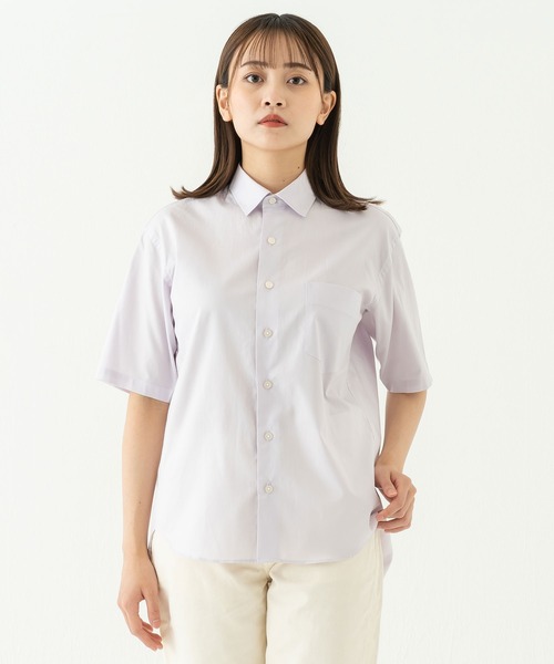 BRICK＆SONS シャツ リラックスバックプリーツシャツ半袖