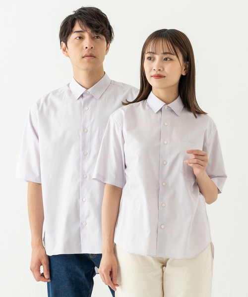 BRICK＆SONS シャツ リラックスバックプリーツシャツ半袖