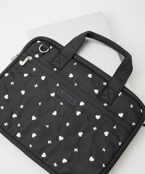MILKFED.（ミルクフェド） タブレットケース HEART EMBROIDERY PC BAG
