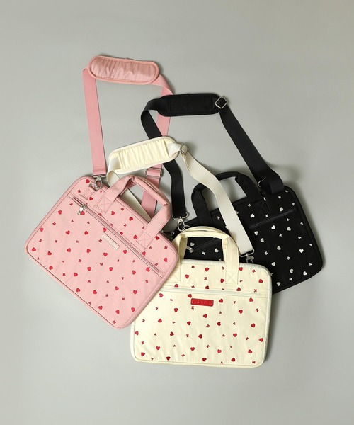 MILKFED.（ミルクフェド） タブレットケース HEART EMBROIDERY PC BAG