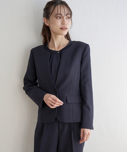 ゆっくさん専用　スーツ、ジャケット一式 ジャケット／Vカラー／ウォッシャブル／ストレッチ／バックサテン