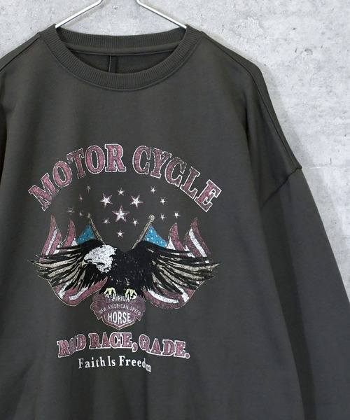 ちくわトレーナー　主着用 トレーナー スウェット 裏毛 プリントクルー メンズ レディース