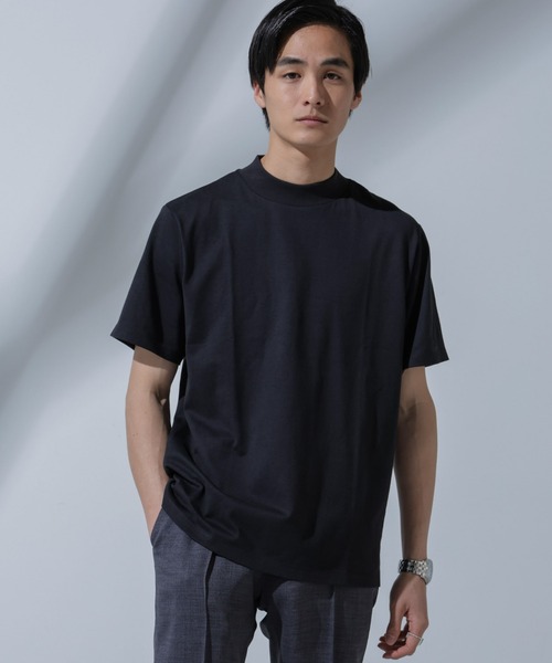 tシャツ Tシャツ メンズ Anti Soaked(R)汗染み防止 モックネックTシャツ｜zozo｜18