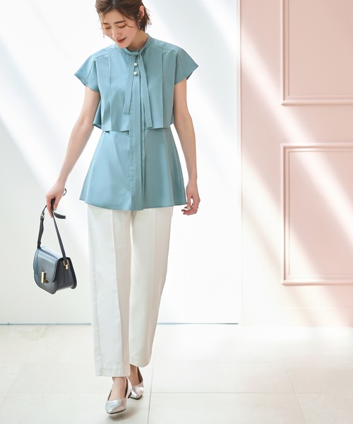 RUIRUE BOUTIQUE ブラウス シャツ 洗える ｜ パールボタン