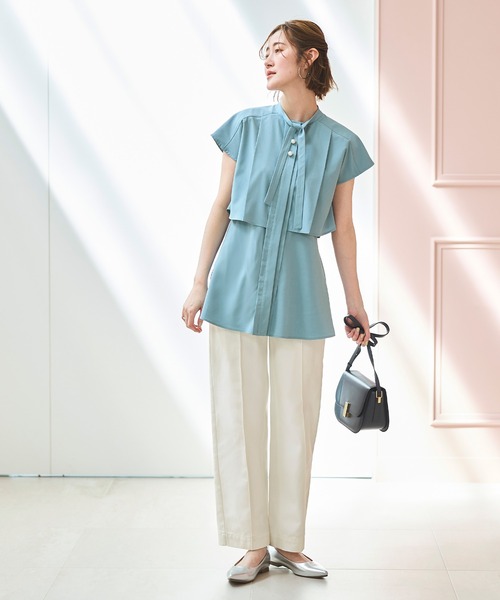 RUIRUE BOUTIQUE（ルイルエブティック） ブラウス シャツ 半袖 洗える