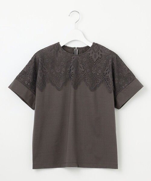超美品　自由区　【洗える】レース Tシャツ 自由区 tシャツ 「洗える」レース Tシャツ レディース