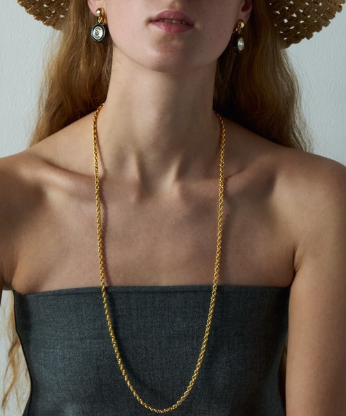ネックレス 「IRIS 47」gold glass chain necklace BO102 / BO103 / BO104 レディースの画像