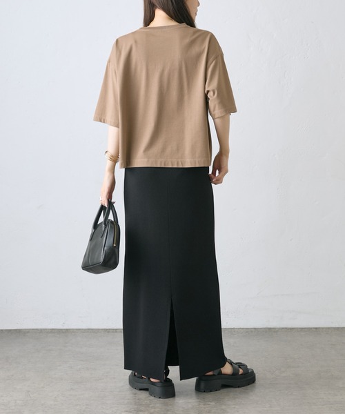 PUAL CE CIN グレー ロゴTシャツ 半袖 pual ce cin tシャツ Tシャツ リバースロゴプリントTシャツ