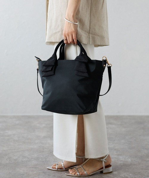 Lien Select トートバッグ パイルオンリボンナイロントートバッグ 中