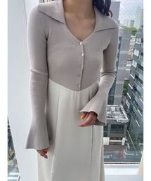 LAGUNAMOON（ラグナムーン） ワンピース カラーニットドッキングナロー