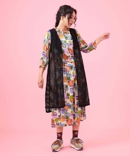 ベスト ジレ コードヤーン ロングジレ レディース Jocomomola ベスト ジレ コードヤーン ロングジレ レディース